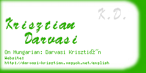 krisztian darvasi business card